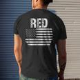 Red Remember Everyone Deployed Usa Military Veterans Men's Back Print T-shirt Gifts for Him