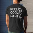 Reel Cool Papa Fishing Dad Gift Fathers Day Fisherman Fish Mens Back Print T-shirt Gifts for Him