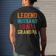 Retro Fathers Day Dad The Legend Husband Dad Grandpa Mens Back Print T-shirt Gifts for Him
