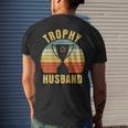 Retro Vintage Trophy Dad Husband Reward Best Father Men's Back Print T-shirt Gifts for Him