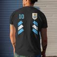 Retro10 Uruguayan Football Uruguay Soccer Uruguay Flag Men's Back Print T-shirt Gifts for Him