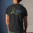 Ribbon World Down Syndrome Day V2 Men's Back Print T-shirt Gifts for Him