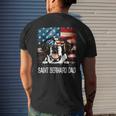 Saint Bernard Dad American Flag 4Th Of July Dog Fathers Day Gift For Mens Mens Back Print T-shirt Gifts for Him