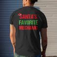 Santas Favorite Mechanic Funny Ugly Christmas Gift Mens Back Print T-shirt Gifts for Him