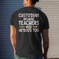 School Custodian – Funny Best Custodian Ever Back To School Mens Back Print T-shirt Gifts for Him