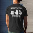 Lets Settle This Like Adults Rock Paper Scissor Men's Back Print T-shirt Gifts for Him