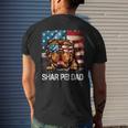 Shar Pei Dad American Flag 4Th Of July Dog Fathers Day Gift For Mens Mens Back Print T-shirt Gifts for Him