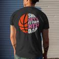 She Gets It From Her Dad Basketball Girls Womens Daughters Mens Back Print T-shirt Gifts for Him