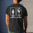 Skate Mom Dad My Daughter Is A Figure Skater SkatingMen's Back Print T-shirt Gifts for Him