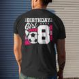 Soccer Birthday Party - 8 Year Old Girl - 8Th Birthday Men's Back Print T-shirt Gifts for Him