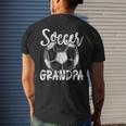 Soccer Grandpa Men Family Matching Team Player Soccer Ball Men's Back Print T-shirt Gifts for Him
