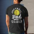 Softball Dad Like A Baseball Dad With Bigger Balls Softball Men's T-shirt Back Print Gifts for Him