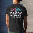 Soon To Be Daddy Est 2023 New Dad Pregnancy Mens Back Print T-shirt Gifts for Him
