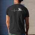Sprint Car Racing Sprint Car Racing Heartbeat Men's T-shirt Back Print Gifts for Him