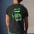 St Patricks Day Irish American Shamrock Flag Paddy Patty Day Men's Back Print T-shirt Gifts for Him