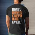 Step Dad Step Father Best Bonus Cheer Dad Ever Gift For Mens Mens Back Print T-shirt Gifts for Him