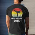 Mens Taekwondo Dad Sunset Retro Korean Martial Arts Men Men's T-shirt Back Print Gifts for Him