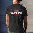 Team Watts Lifetime Member Surname Last Name Gift Mens Back Print T-shirt Gifts for Him