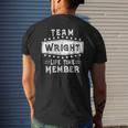 Team Wright Life Time Member Family Name Mens Back Print T-shirt Gifts for Him