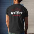 Team Wright Lifetime Member Name Surname Last Name Mens Back Print T-shirt Gifts for Him