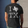 Texas Vintage I Love Heart Tx Texas Men's T-shirt Back Print Gifts for Him