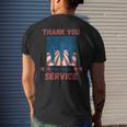 Thank You For Your Service Us Flag Veterans Day Men's T-shirt Back Print Gifts for Him