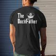 The Dock Father Captain Of The Boat Dad Funny Fathers Day Mens Back Print T-shirt Gifts for Him