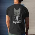 The Dogfather French Bulldog Dad Frenchie Papa Gift Funny Mens Back Print T-shirt Gifts for Him