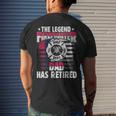 The Legend Firefighter Dad Has Retired Funny Retired Dad Mens Back Print T-shirt Gifts for Him