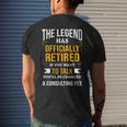 The Legend Has Officially Retired Funny Retirement Mens Back Print T-shirt Gifts for Him