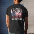 The Legend Has Retired Usa Flag Retirement Mens Back Print T-shirt Gifts for Him