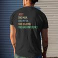 The Name Is Joey The Man Myth Legend And Bad Influence Mens Back Print T-shirt Gifts for Him