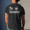 The Swimfather Swimming Dad Swimmer Life Fathers Day Mens Back Print T-shirt Gifts for Him