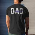 Thin Blue Line FlagShirts Dad Police Fathers Day Men's Back Print T-shirt Gifts for Him