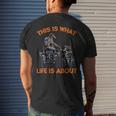 This Is What Life Is About Quad Bike Father Son Atv Mens Back Print T-shirt Gifts for Him