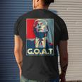 Trump Goat Middle Finger Election 2024 Republican Poster Men's Back Print T-shirt Gifts for Him
