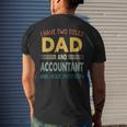 Mens I Have Two Titles Dad And Accountant Vintage Fathers Day Men's T-shirt Back Print Gifts for Him