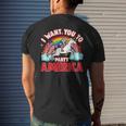 Uncle Sam Unicorn 4Th Of July American Flag Patriotic Usa Men's Back Print T-shirt Gifts for Him