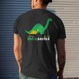 Unclesaurus Cute Uncle Saurus Dinosaur Family Matching Men's Back Print T-shirt Gifts for Him