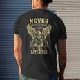 Never Underestimate The Power Of Catchings Personalized Last Name Men's T-shirt Back Print Gifts for Him