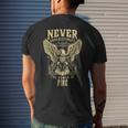Never Underestimate The Power Of Fire Personalized Last Name Men's T-shirt Back Print Gifts for Him