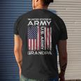 United States Army Grandpa American Flag For Veteran Gift Mens Back Print T-shirt Gifts for Him