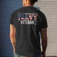 United States Vintage Navy With American Flag For Veteran Men's T-shirt Back Print Gifts for Him