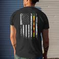 US Army Vietnam Veteran American Flag Vintage Vietnam War Men's T-shirt Back Print Gifts for Him