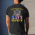 Us Military Navy Nephew With American Flag Veteran Gift Mens Back Print T-shirt Gifts for Him