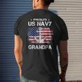 Us Na Vy Proud Grandpa - Proud Us Na Vy Grandpa Veteran Day Men's T-shirt Back Print Gifts for Him