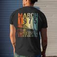 Vintage 1975 48 Yrs Old Made In March 1975 48Th Birthday Men's Back Print T-shirt Gifts for Him