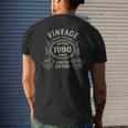 Vintage 1990 Limited Edition Born In 1990 33Rd Birthday Men's Back Print T-shirt Gifts for Him