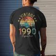 Vintage 1990 Made In 1990 30Th Birthday 30 Years Old Men's Back Print T-shirt Gifts for Him