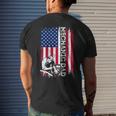 Vintage American Flag Mechanic Dad Daddy Men Men's T-shirt Back Print Gifts for Him